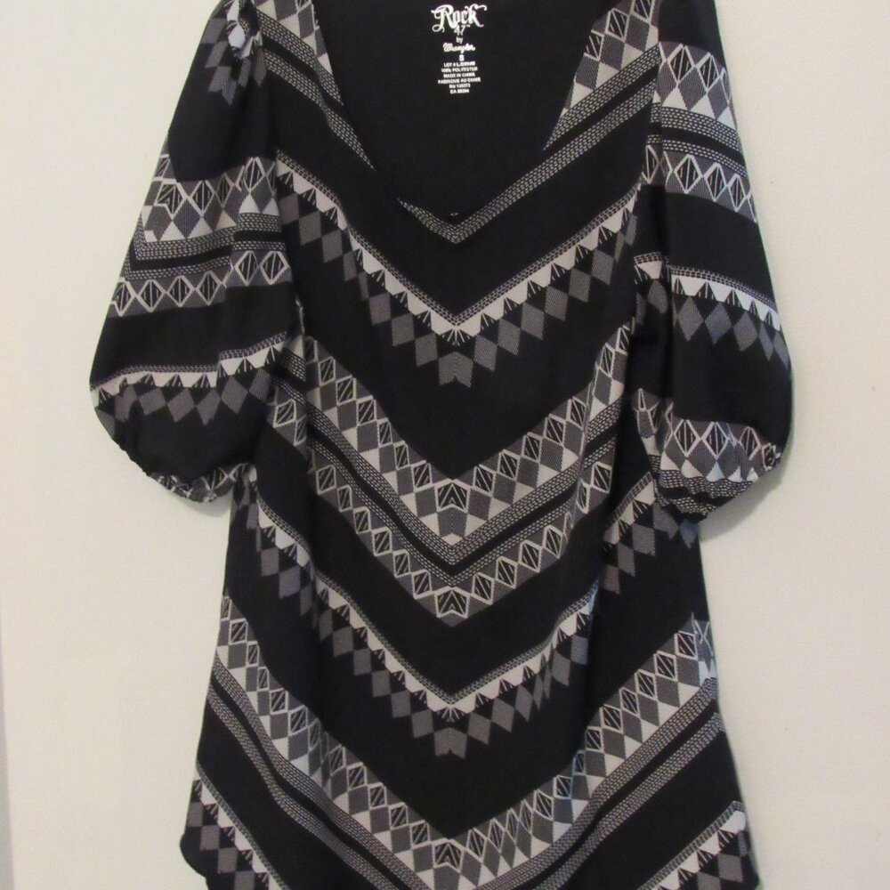 Rock 47 By Wrangler Midi Dress Women's Size Small Black